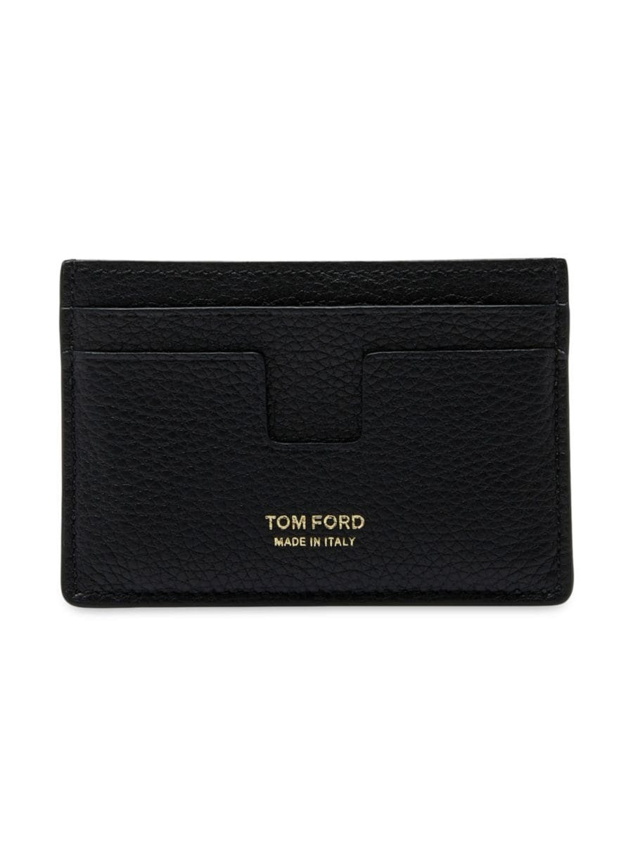 T Line Classic Leather Card Holder | Saks Fifth Avenue