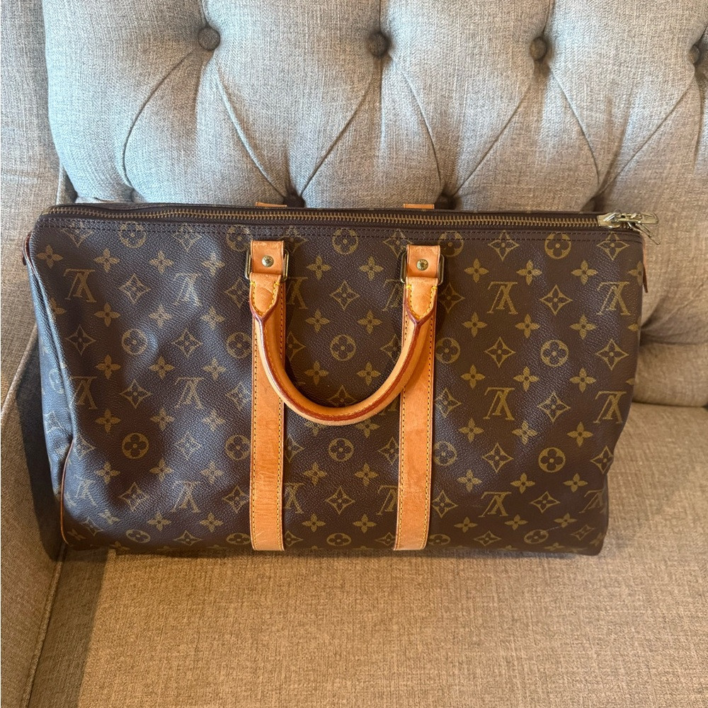 Louis Vuitton Brown Monogram Canvas Keepall 45 | Poshmark