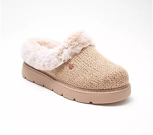 Skechers Bobs Keepsakes Lite Metallic Sweater Knit Slippers | QVC