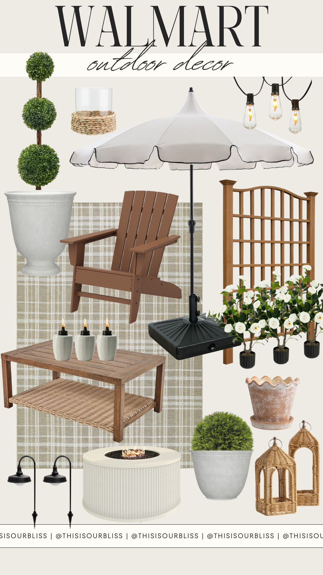 Turning my patio into the ultimate summer hangout ☀️✨ Rounded up my favorite outdoor Walmart finds, and this umbrella gives such an elevated, chic look without the designer price tag 🤍 #WalmartFinds #PatioSeason #SummerDecor 

 #LTKSeasonal #LTKHome #LTKSaleAlert