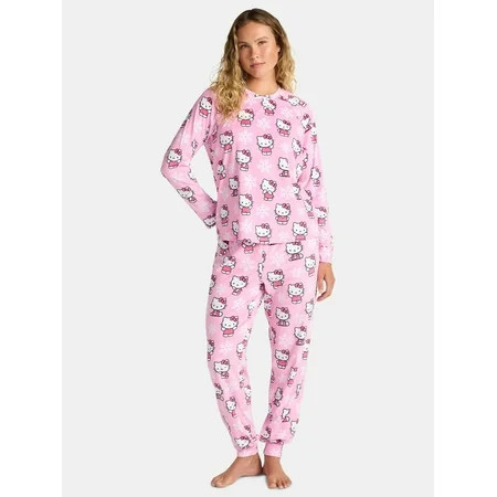 Hello Kitty Women s Pajama Set 2-Piece Sizes S to 3X | Walmart (US)