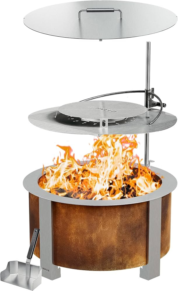 Breeo Smokeless Fire Pit Warmth Bundle - X Series 24 Corten, 27.5 in | Amazon (US)