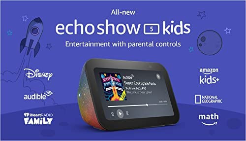 Echo Show 5 (3rd Gen, 2023 release) Kids | Smart display with alarm clock for kids | Galaxy | Amazon (US)