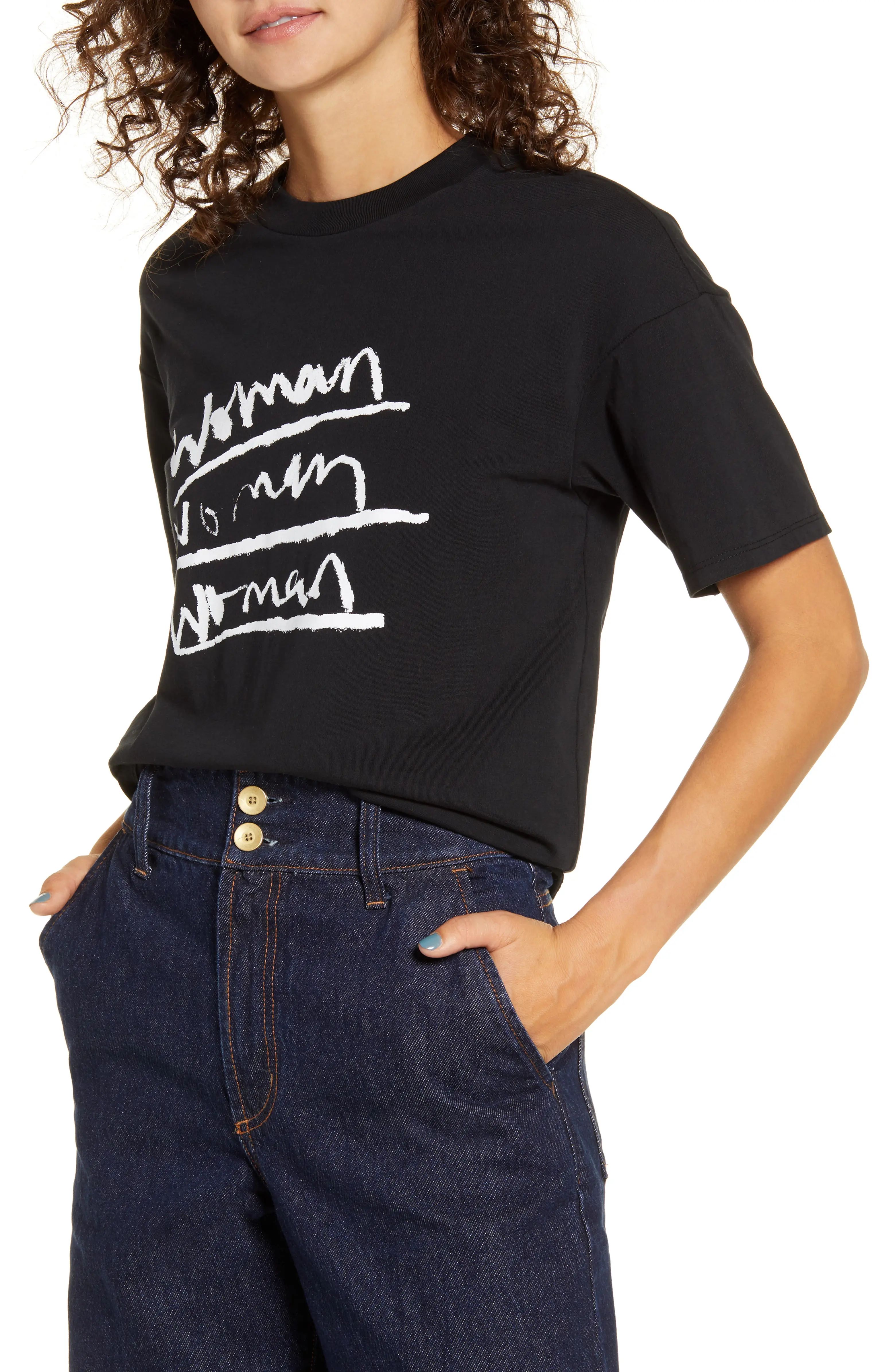 Woman Graphic Organic Cotton Tee | Nordstrom