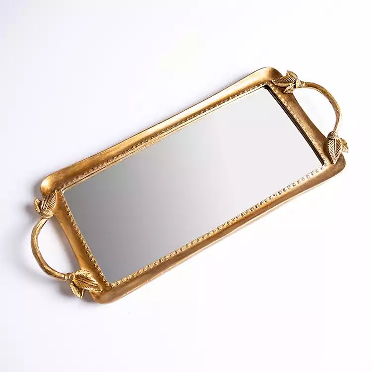 Gold Mirrored Tray with Handles | Kirkland's Home