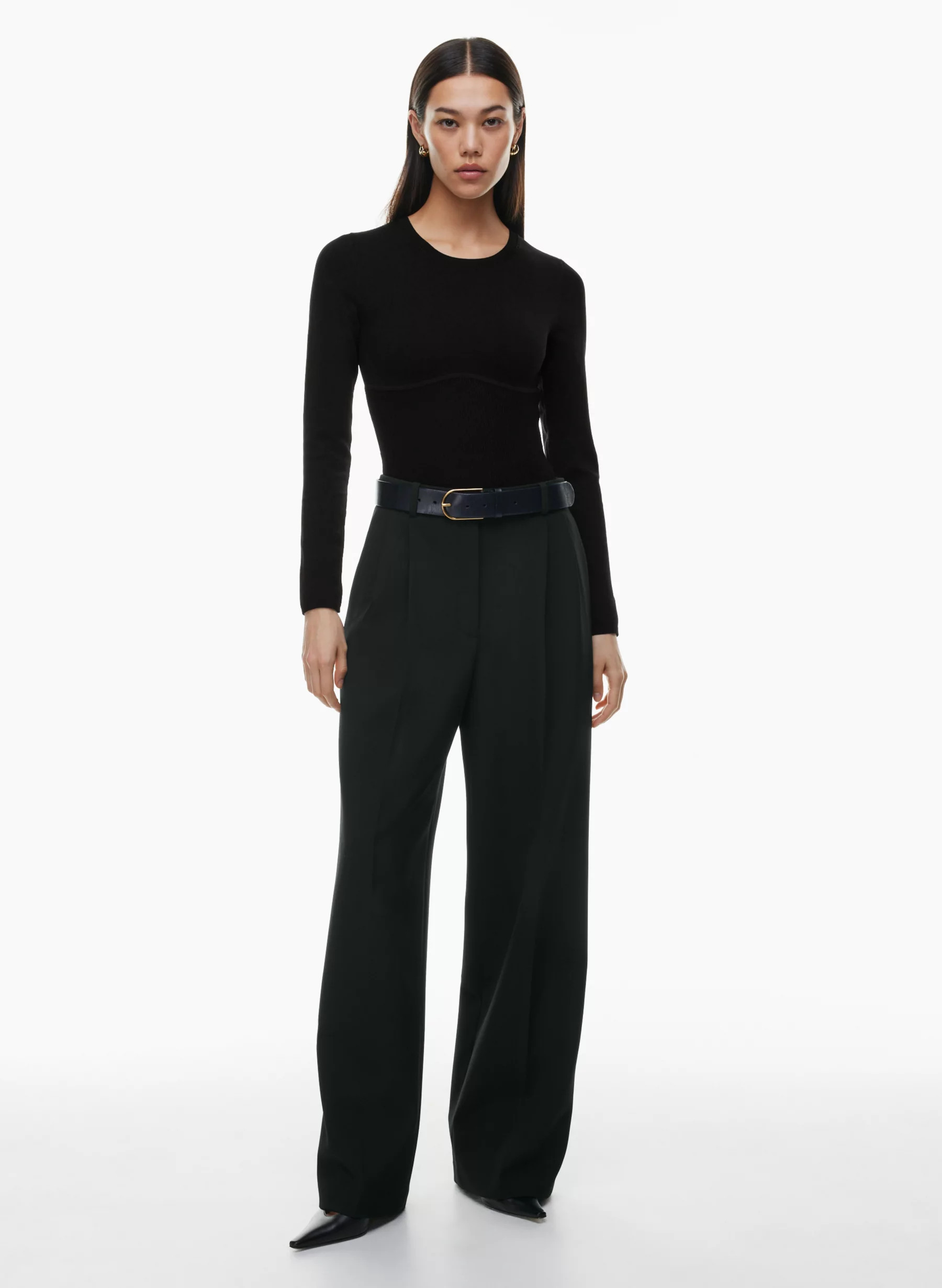 SCULPT KNIT EMPIRE LONGSLEEVE | Aritzia