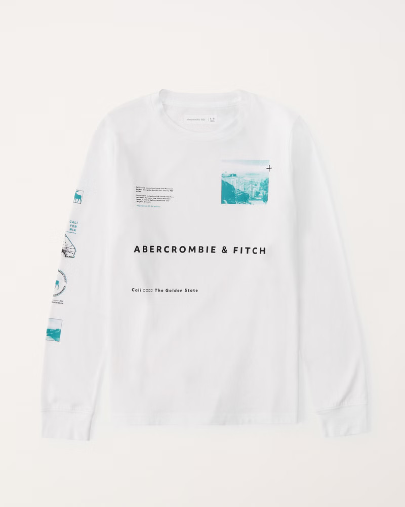 long-sleeve imagery logo graphic tee | Abercrombie & Fitch (US)