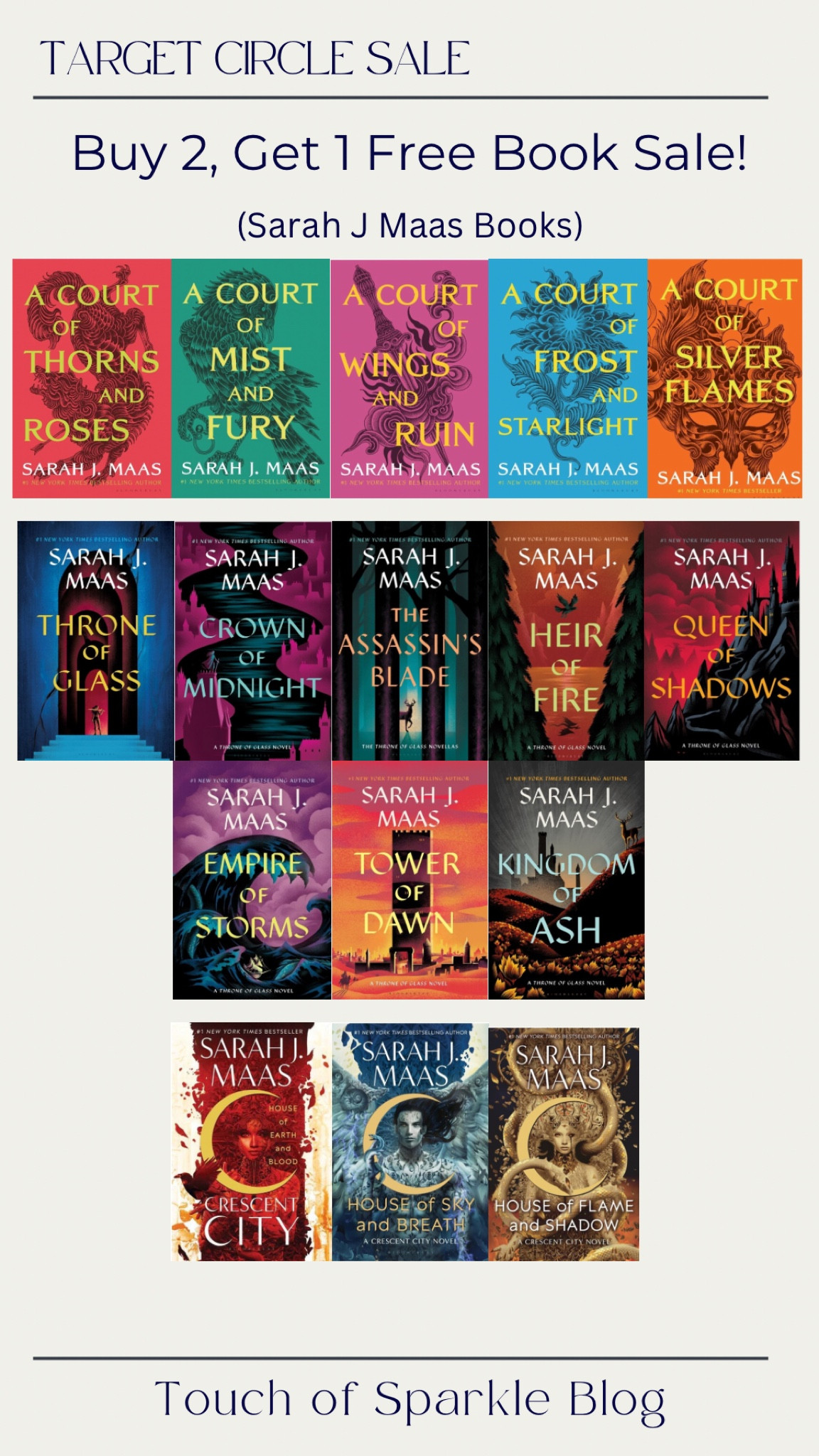 Because all SJM books deserve to be in a post of their own! I’ve read the ACOTAR series and I am on the last book in the Throne of Glass series. All of these are part of the Target Circle Sale, where you buy 2 and get 1 free! 

#LTKSummerSales #LTKSaleAlert