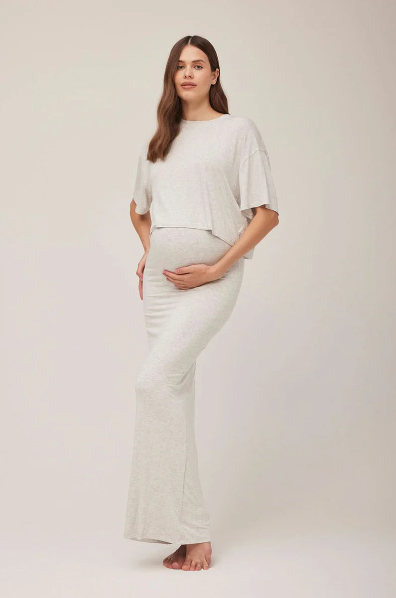 The 2-in-1 Cotton Maternity Maxi Skirt | Shop Bumpsuit's Essentials | BUMPSUIT
