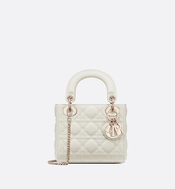 Mini Lady Dior Bag Latte Cannage Lambskin | DIOR | Dior Beauty (US)