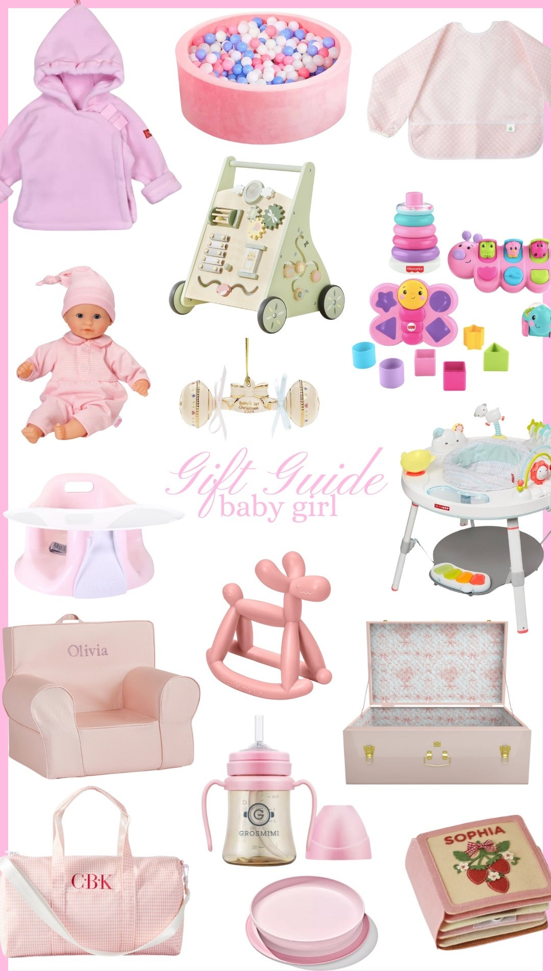 Baby girl newborn to 12 month Christmas gift guide!

#LTKGiftGuide #LTKHoliday #LTKBaby
