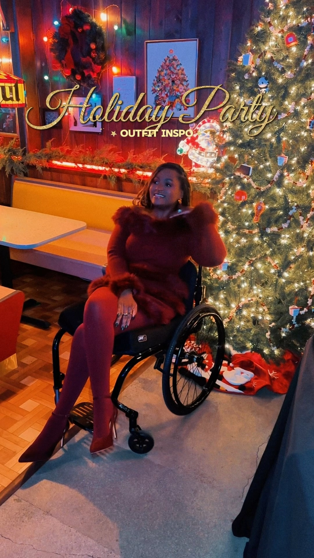 Holiday party outfit ideas. Burgundy. Tights and shoes

#LTKSeasonal #LTKMidsize #LTKHoliday