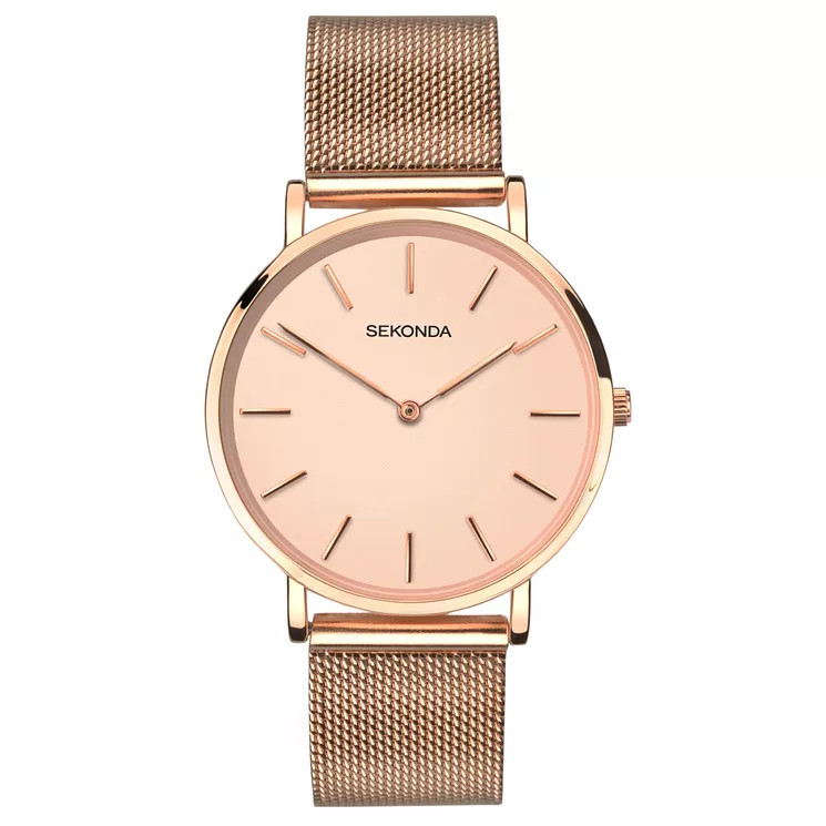 Sekonda Editions Ladies' Rose Gold Mesh Bracelet Watch | H Samuel (UK)