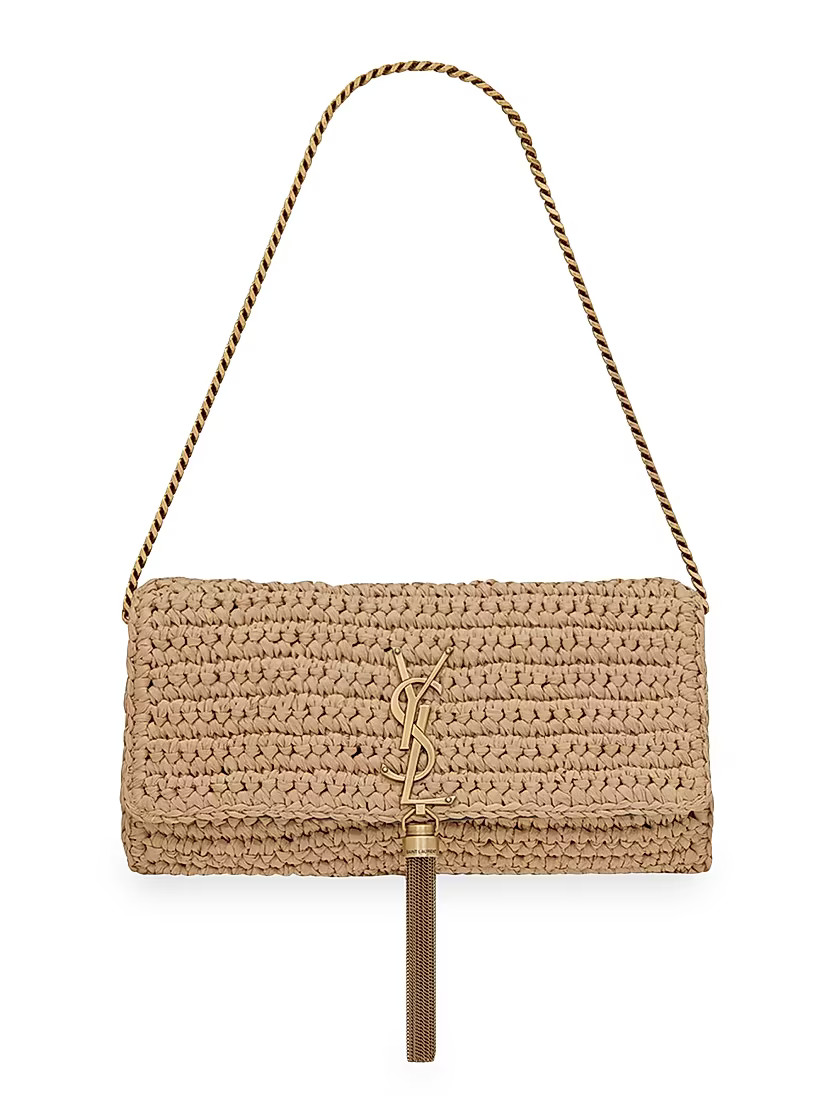 Kate 99 Chain Bag With Tassel In Raffia | Saks Fifth Avenue