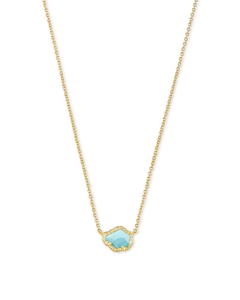Tessa Gold Small Pendant Necklace In Light Blue Magnesite | Kendra Scott