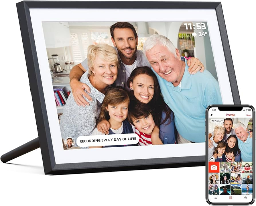 ARZOPA Frameo Digital Picture Frame 10.1 Inch Smart WiFi Digital Photo Frame 32GB with 1280x800 I... | Amazon (US)