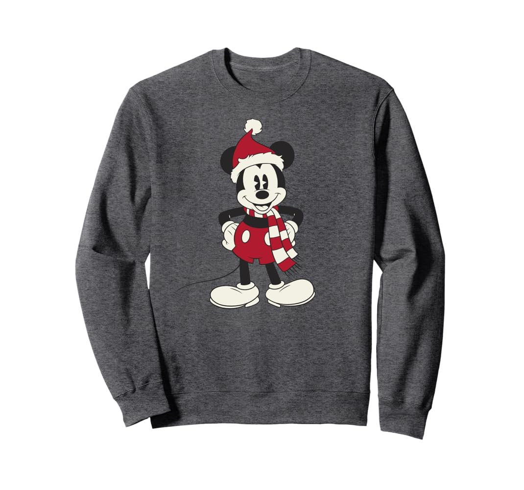 Disney Mickey & Friends Christmas Mickey Mouse Portrait Sweatshirt | Amazon (US)