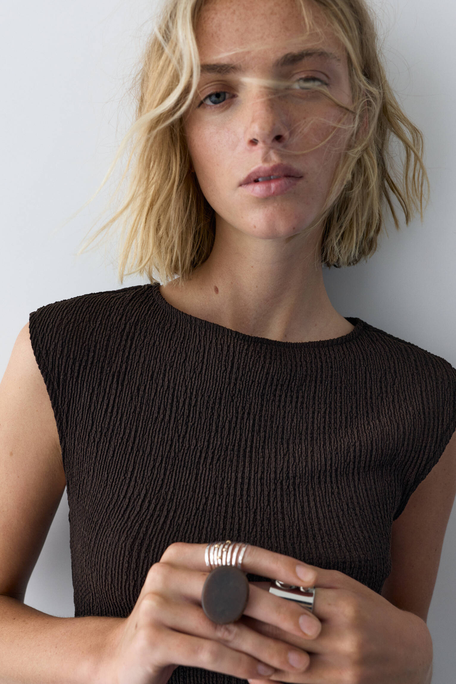 Crepe top - Pull&Bear United Kingdom | PULL and BEAR UK