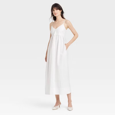 Women's Seersucker Maxi A-Line Dress - A New Day™ | Target