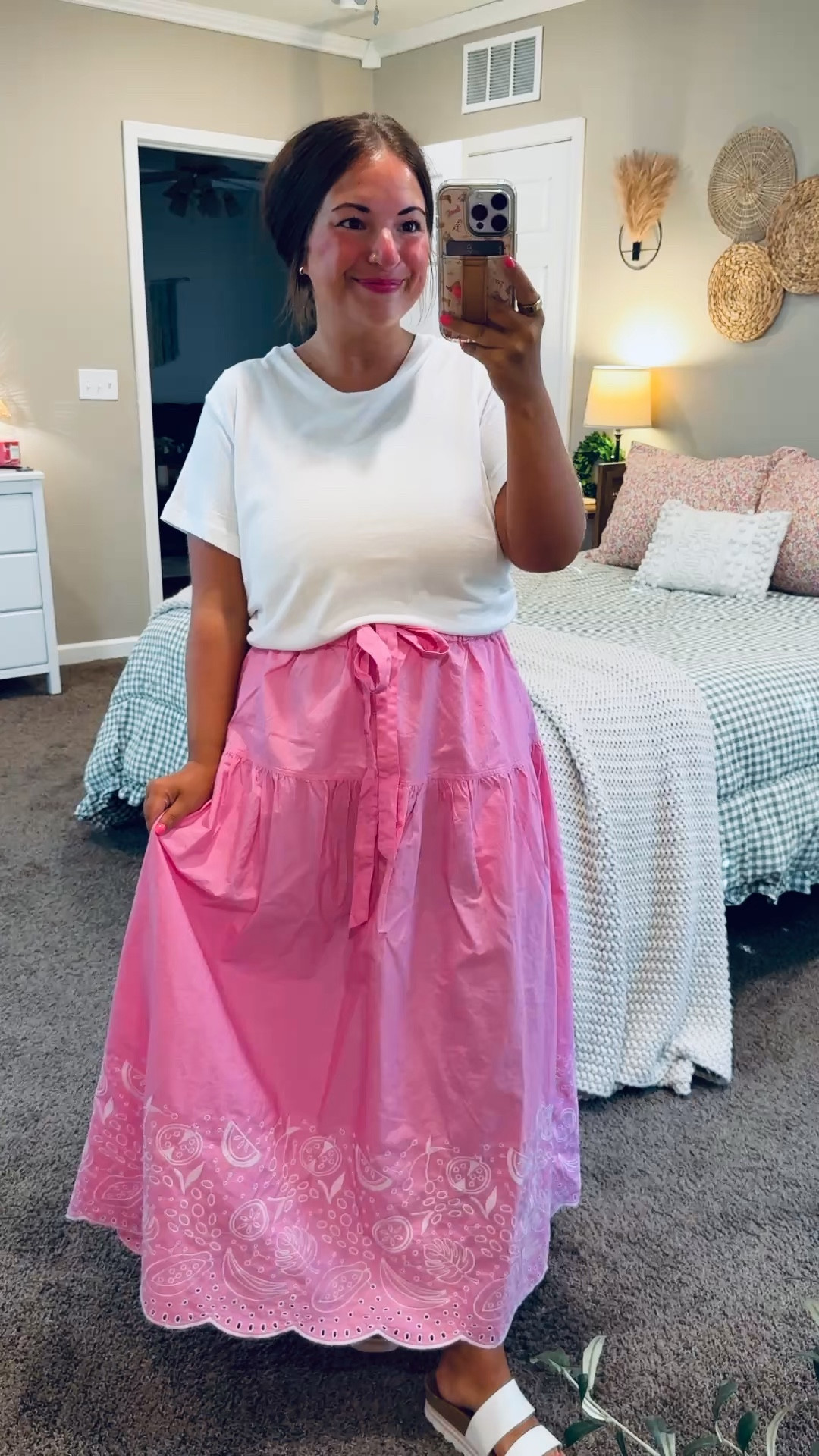A feminine piece you'll wear on repeat. 💗 This Walmart maxi skirt is easy to style, incredibly comfortable, and looks so much more expensive than it is!

sandals: fit true to size // wearing a 5
maxi skirt: fits true to size // wearing a large
tee: fits true to size // wearing a large 

 #LTKootd #LTKMidsize #LTKWorkwear