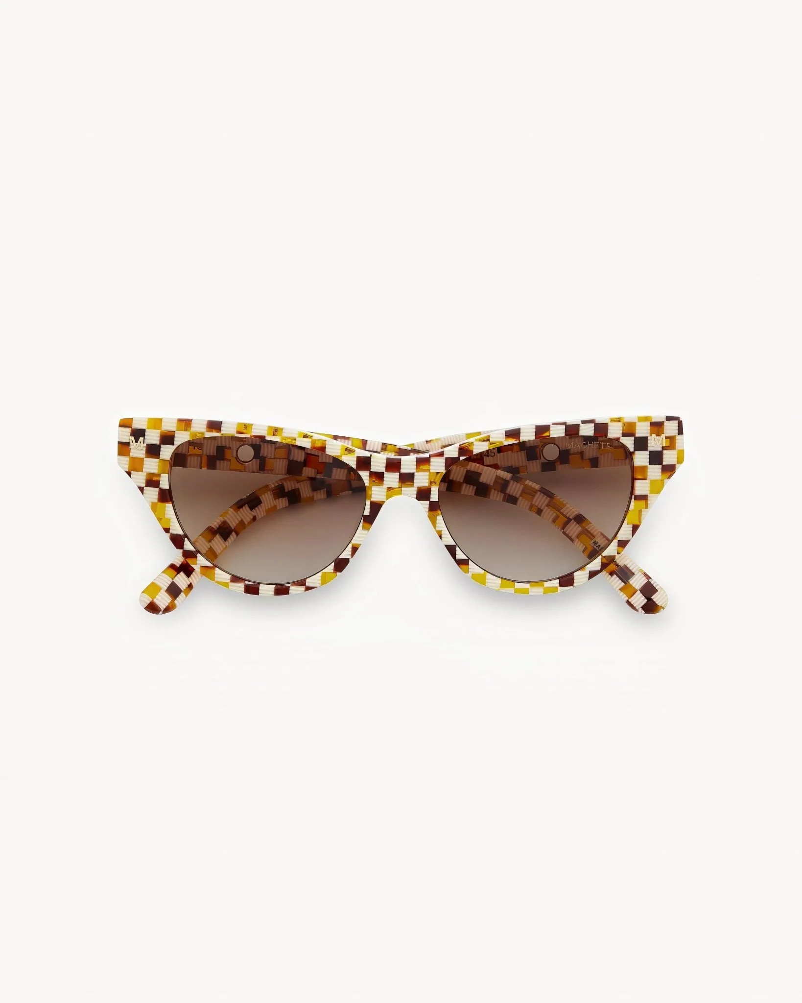 Suzy Cat Eye Sunglasses in Tortoise Checker - Machete | Machete