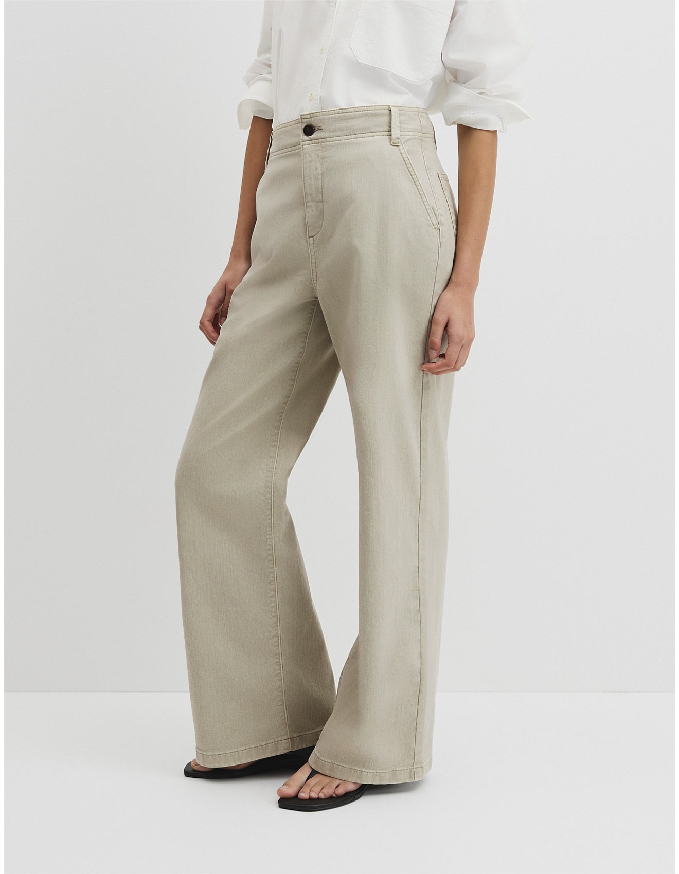 Refined High Rise Wide Leg Jean | David Jones (Australia & New Zealand)