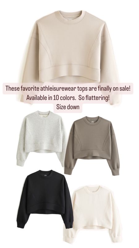 These favorite athleisurewear Abercrombie tops are finally on sale!  Size down.  Layering a tank underneath is a must!

#LTKover40 #LTKSeasonal #LTKfitness