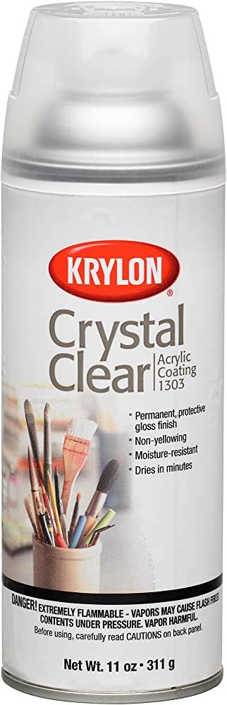 Krylon K01303007 Acrylic Spray Paint Crystal Clear in 11-Ounce Aerosol | Amazon (US)