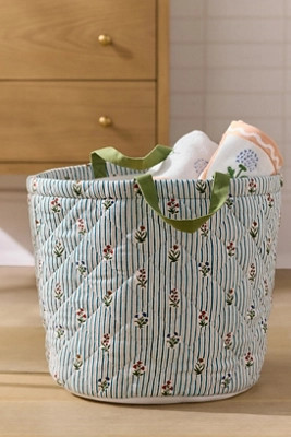 Quilted Block Print Basket | Anthropologie (US)