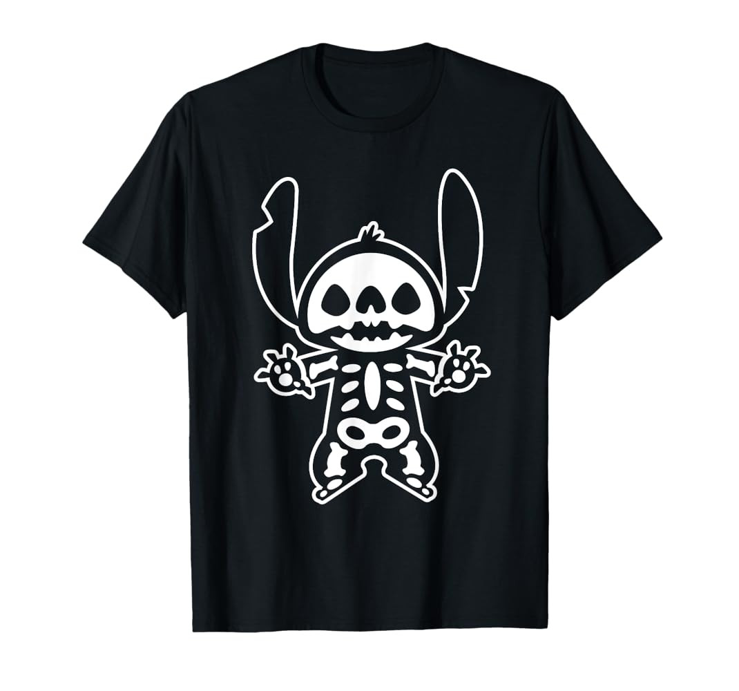Disney Stitch Halloween Skeleton T-Shirt | Amazon (US)