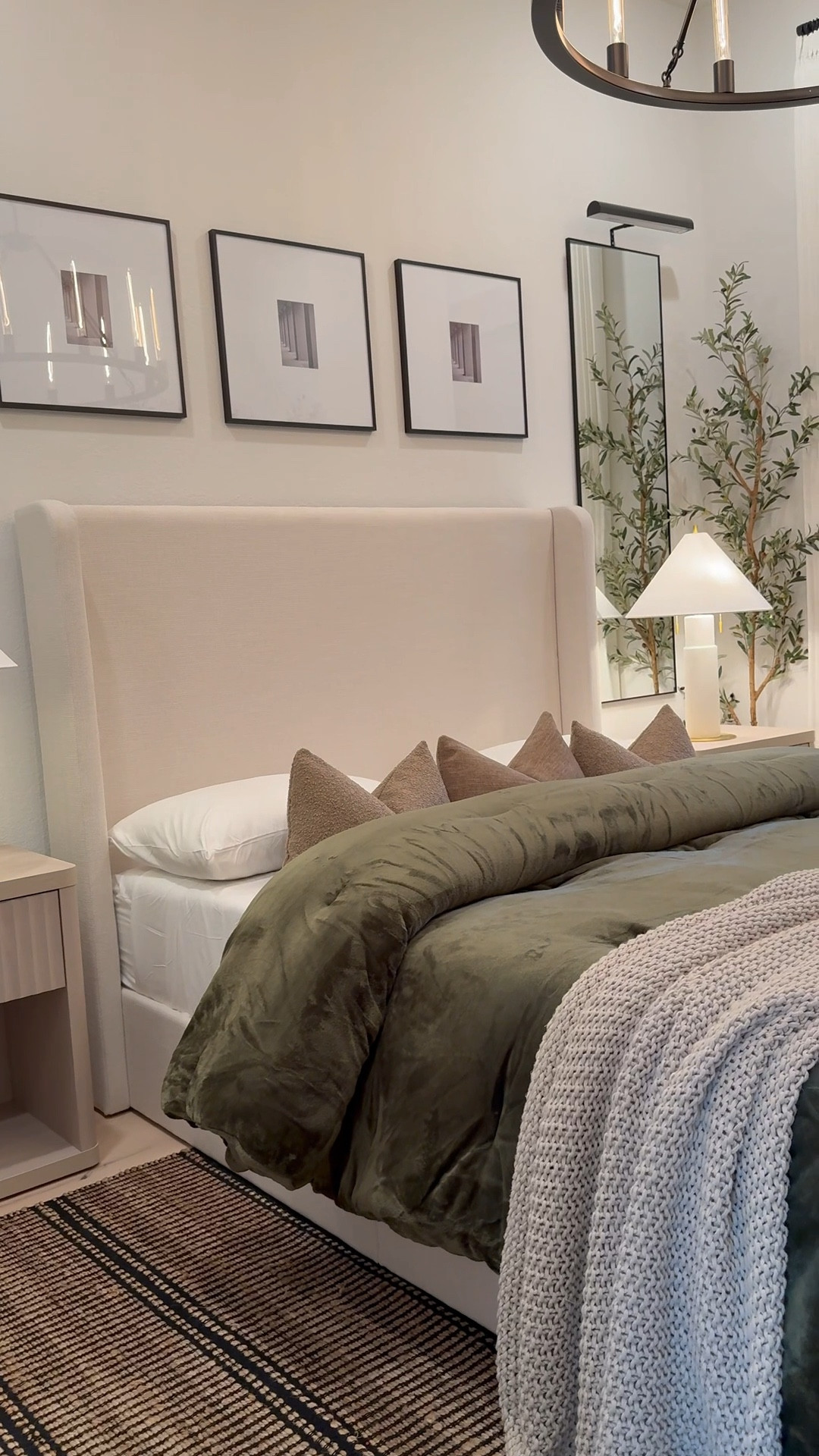 ✨ Here’s another curation of our guest room, with all the details you’ve been asking for!

The rug is an 8x10, and the bed is a queen—this time I went with queen-sized bedding since the frame sits lower than our previous canopy. I kept the mattress at a max of 12 inches to preserve the headboard’s proportions without it feeling overtaken.

The chandelier comes with bulbs, but I swapped them for T300 long lights to give a more elevated look. The frames are spaced 4.5 inches apart for balance.

✨ Want these pieces? I’ve linked the exact items for easy shopping!

#LTKSaleAlert #LTKHome #LTKStyleTip