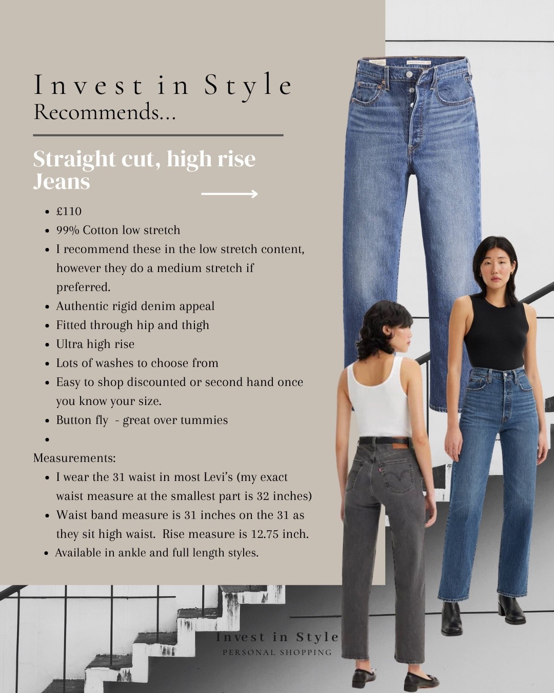 Also on sale just now 
A great slim straight leg which sits neat through the hip and upper thigh , a super high rise and button fly . Slightly smarter than the 501 90s style as the fit is neater. 

Levi’s jeans 
#ad 


#LTKmomlife #LTKSpringSale #LTKMidsize