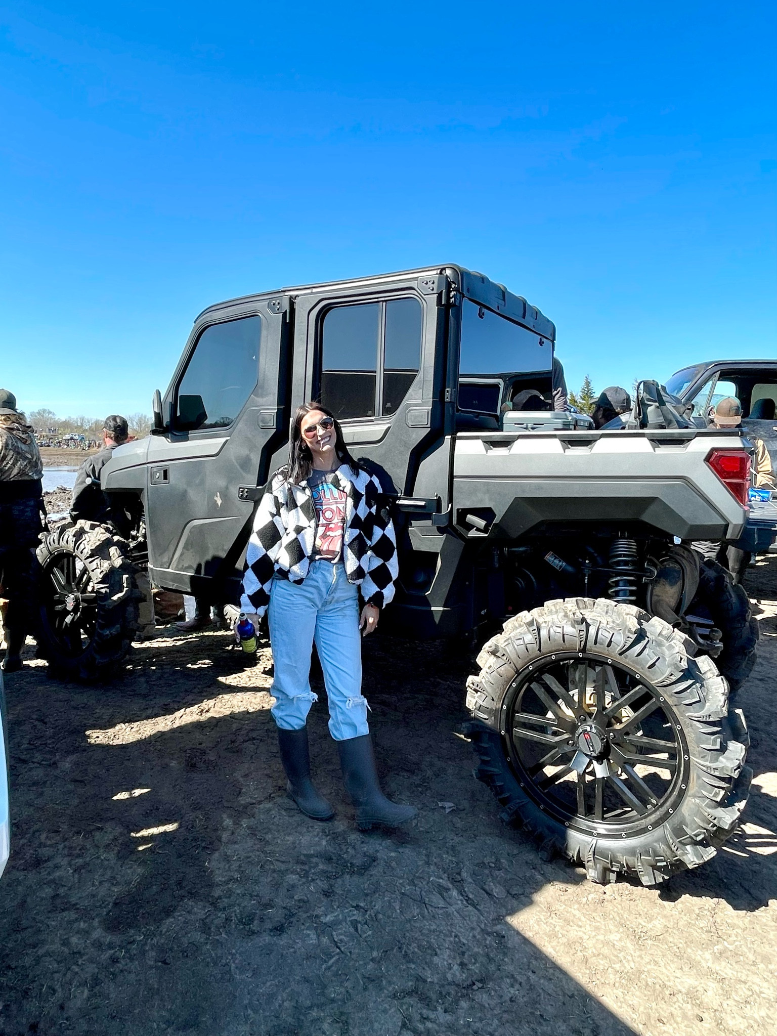 Rednecks with paychecks. 
Mudding outfit.
SHEIN sherpa jacket- XL 

#LTKunder100 #LTKstyletip #LTKunder50