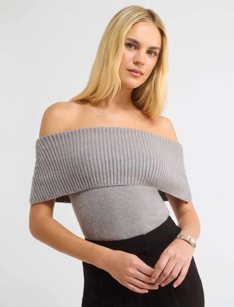 Fairfield Foldover Top | Heather Gray | Rumored