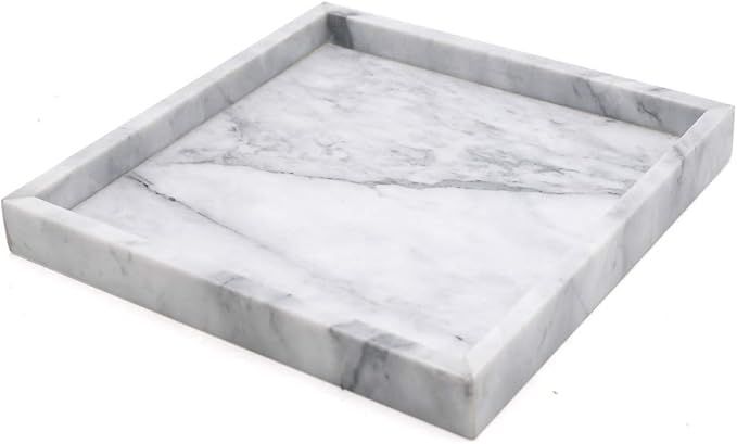 LUANT Marble Stone Decorative Tray for Counter, Vanity, Dresser, Nightstand, or Desk, Dimension 9... | Amazon (US)