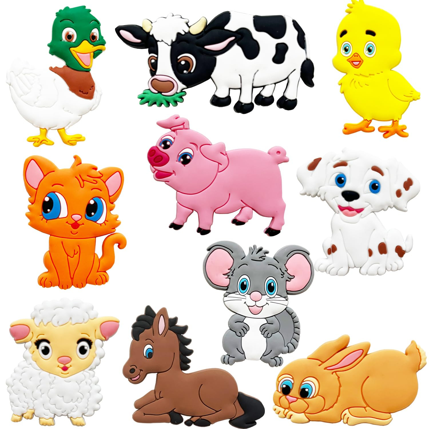 Refrigerator Magnets for Toddlers Farm Animals - Big Rubber Toddler Fridge Magnets for Kids - Lea... | Amazon (US)