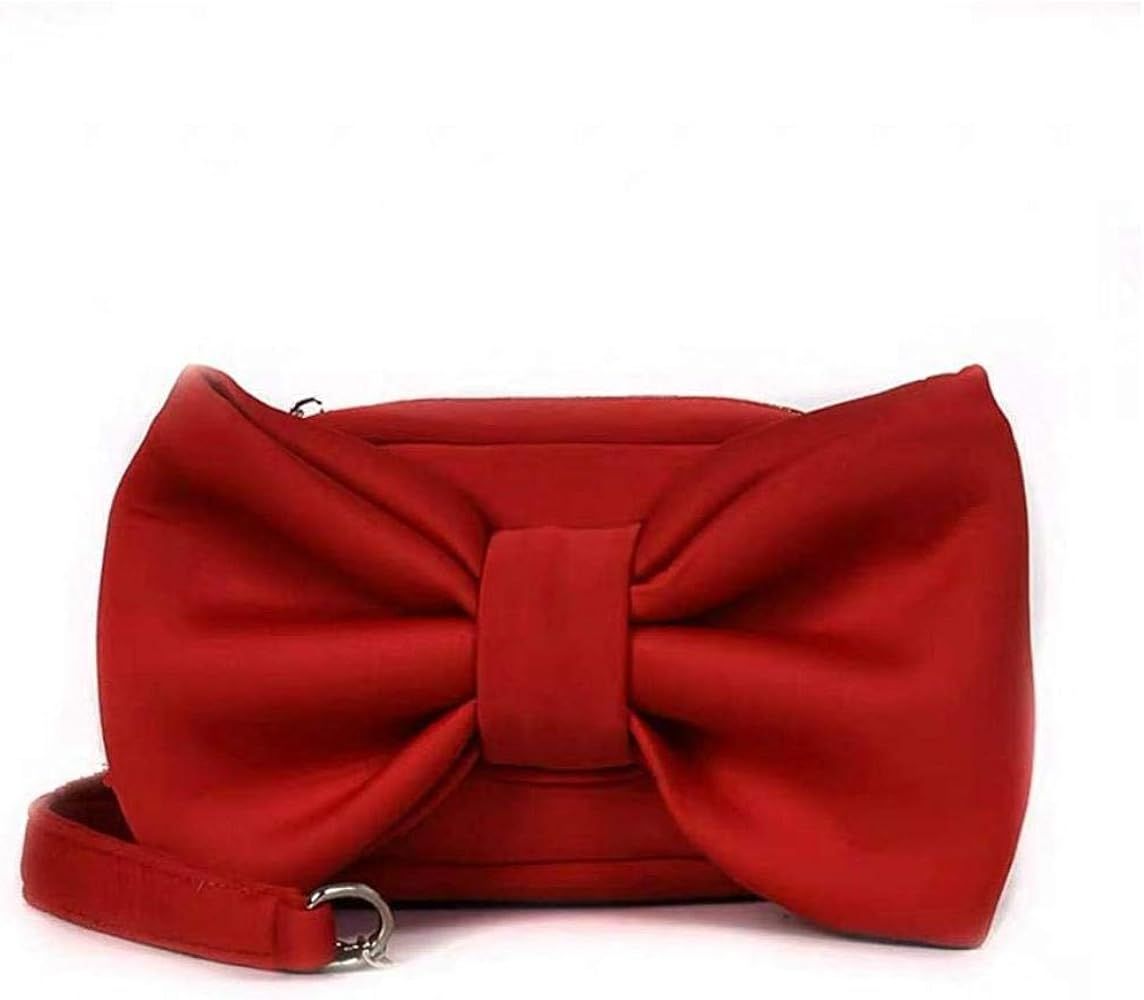 Pretty Bowknot Evening Bag Clutch Purse Party Handbag Bow Shoulder Bag Chain Crossbody | Amazon (US)