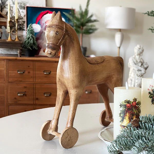 14 Inch Decorative Christmas Toy Horse - Decor Steals | Decor Steals