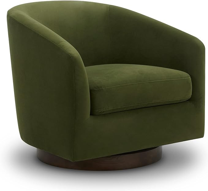 CHITA Swivel Velvet Accent Chair Armchair, Round Barrel Chair in Fabric for Living Room Bedroom,F... | Amazon (US)