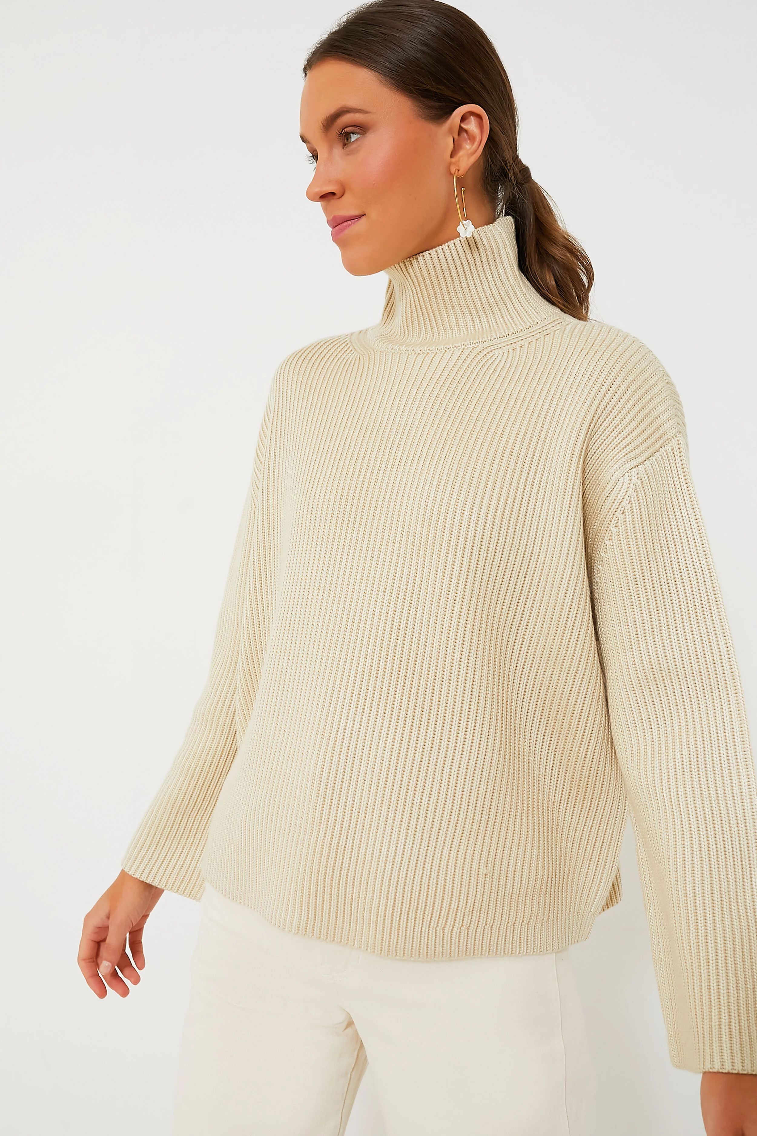Tan Shimmer Knit Helen Sweater | Tuckernuck (US)