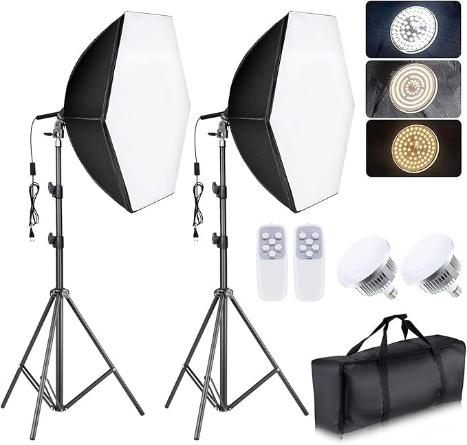 Torjim Softbox Lighting Kit - 30"X30" Professional Photography Lighting for Filming, Model Portra... | Amazon (US)