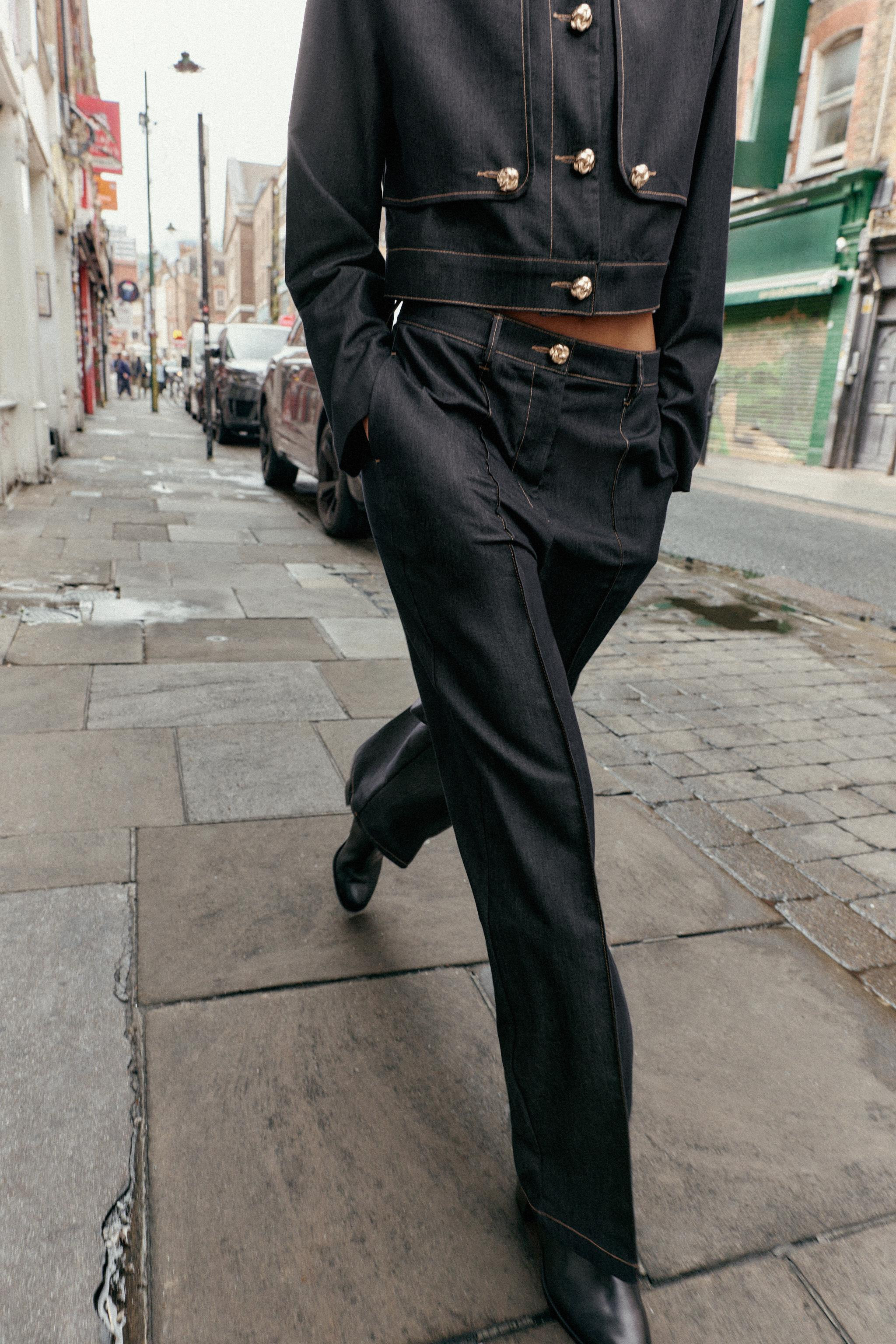 CREASED STRAIGHT LEG PANTS | Zara US