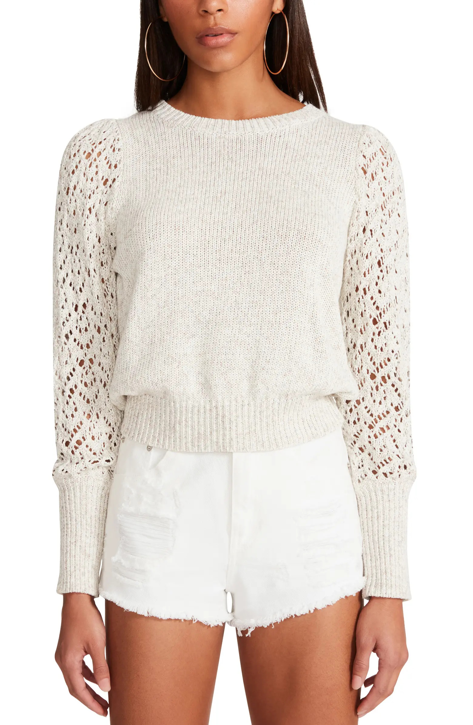 BB Dakota by Steve Madden Gave Good Lace Cotton Sweater | Nordstrom | Nordstrom