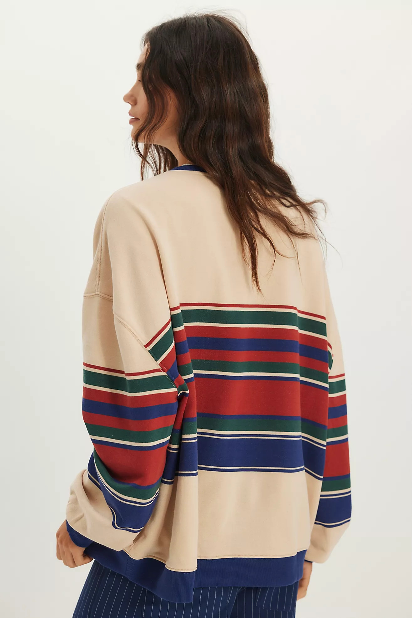 Classic Striped Oversized Crewneck | Free People (Global - UK&FR Excluded)