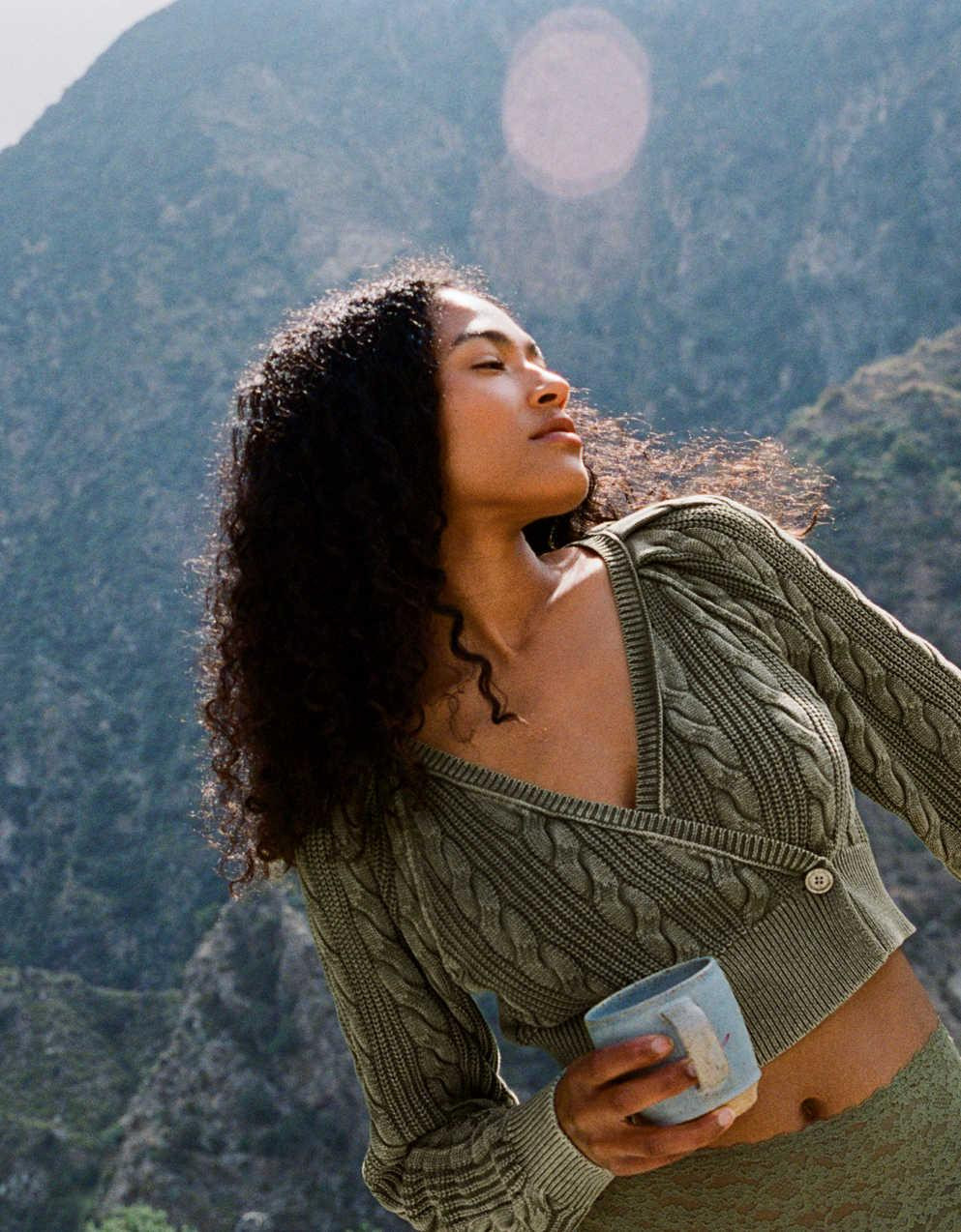 Aerie Cable Wrap Cardigan | American Eagle Outfitters KR - Not_Live