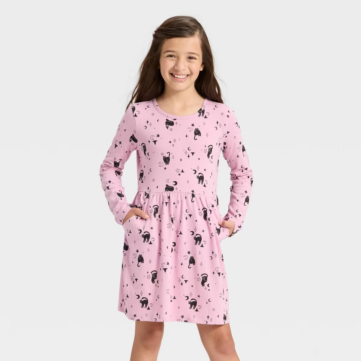 Girls' Long Sleeve Halloween Dress - Cat & Jack™ | Target