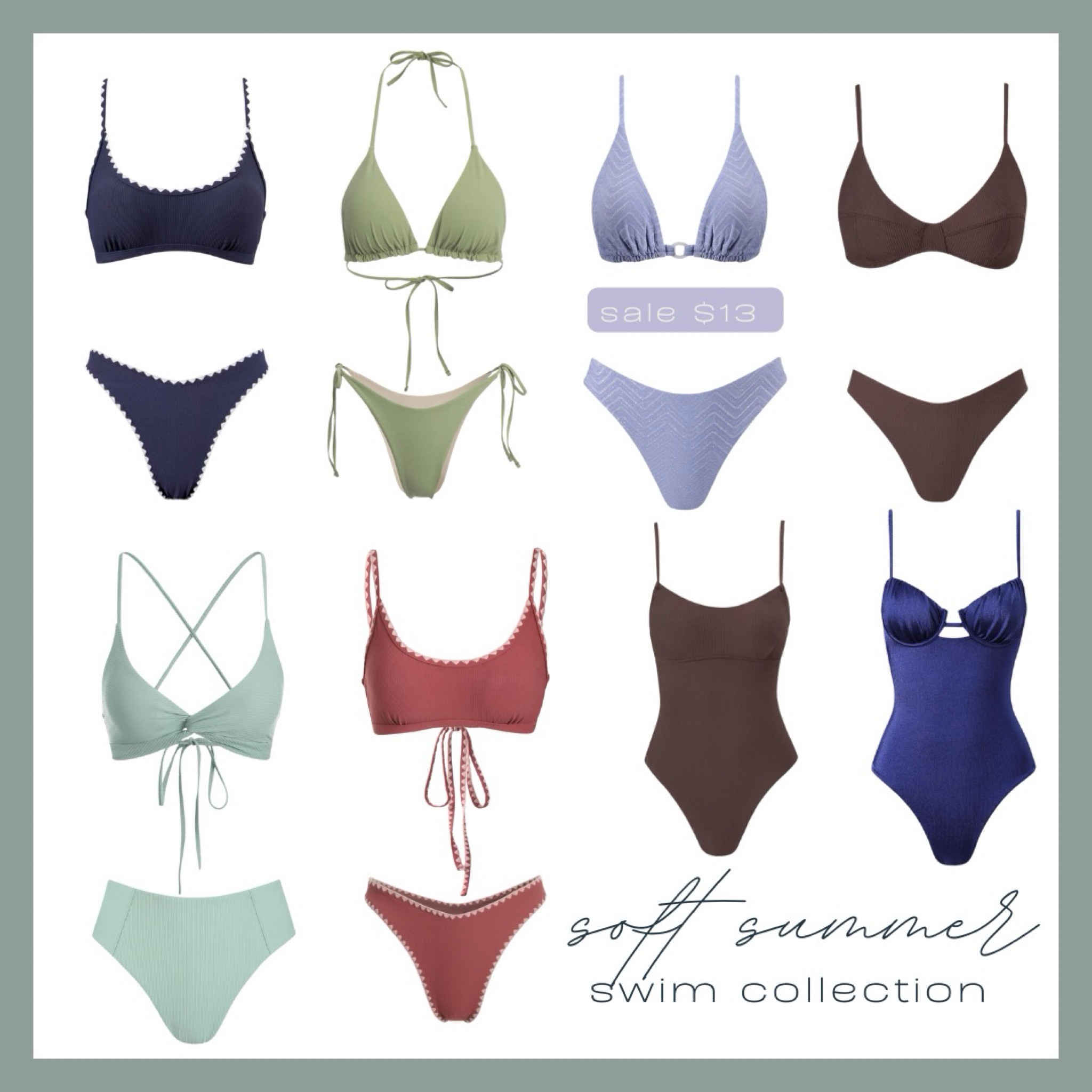 Soft Summer Color Palette Swim Collection 

#softsummer #softsummercolor #softsummerswim

#LTKTravel #LTKSwim #LTKSaleAlert