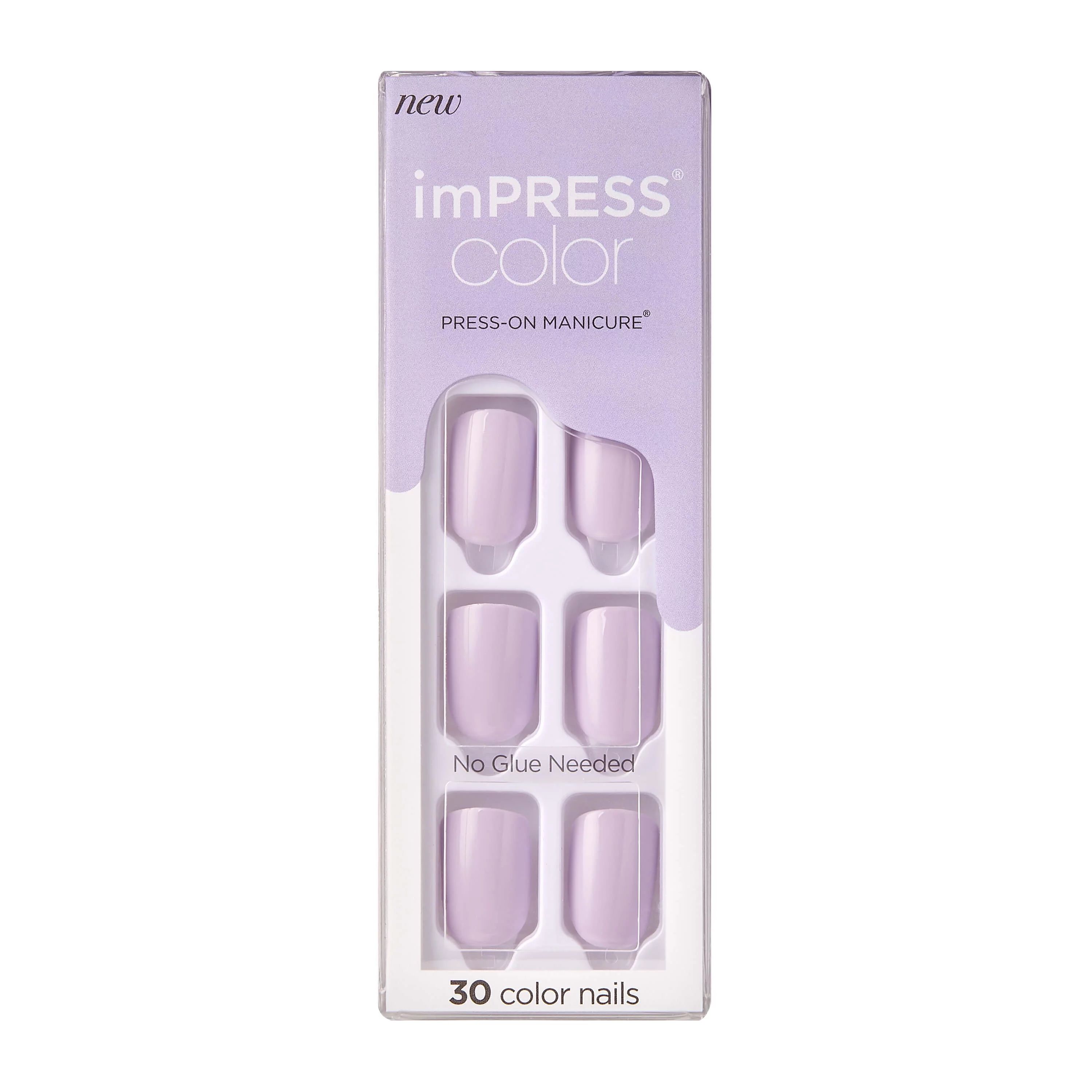 imPRESS Color Press-on Manicure, Picture Purplect, Short | Walmart (US)