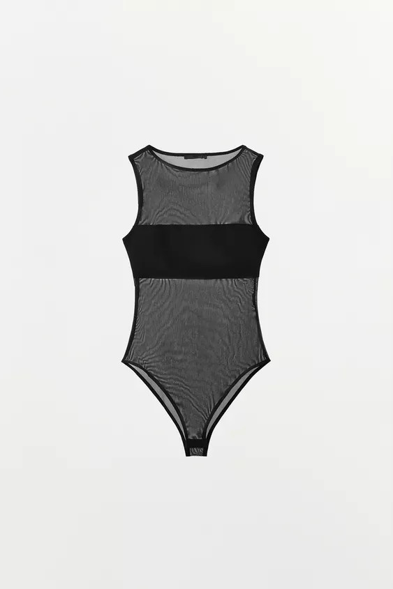 COMBINATION TULLE BODYSUIT | Zara US