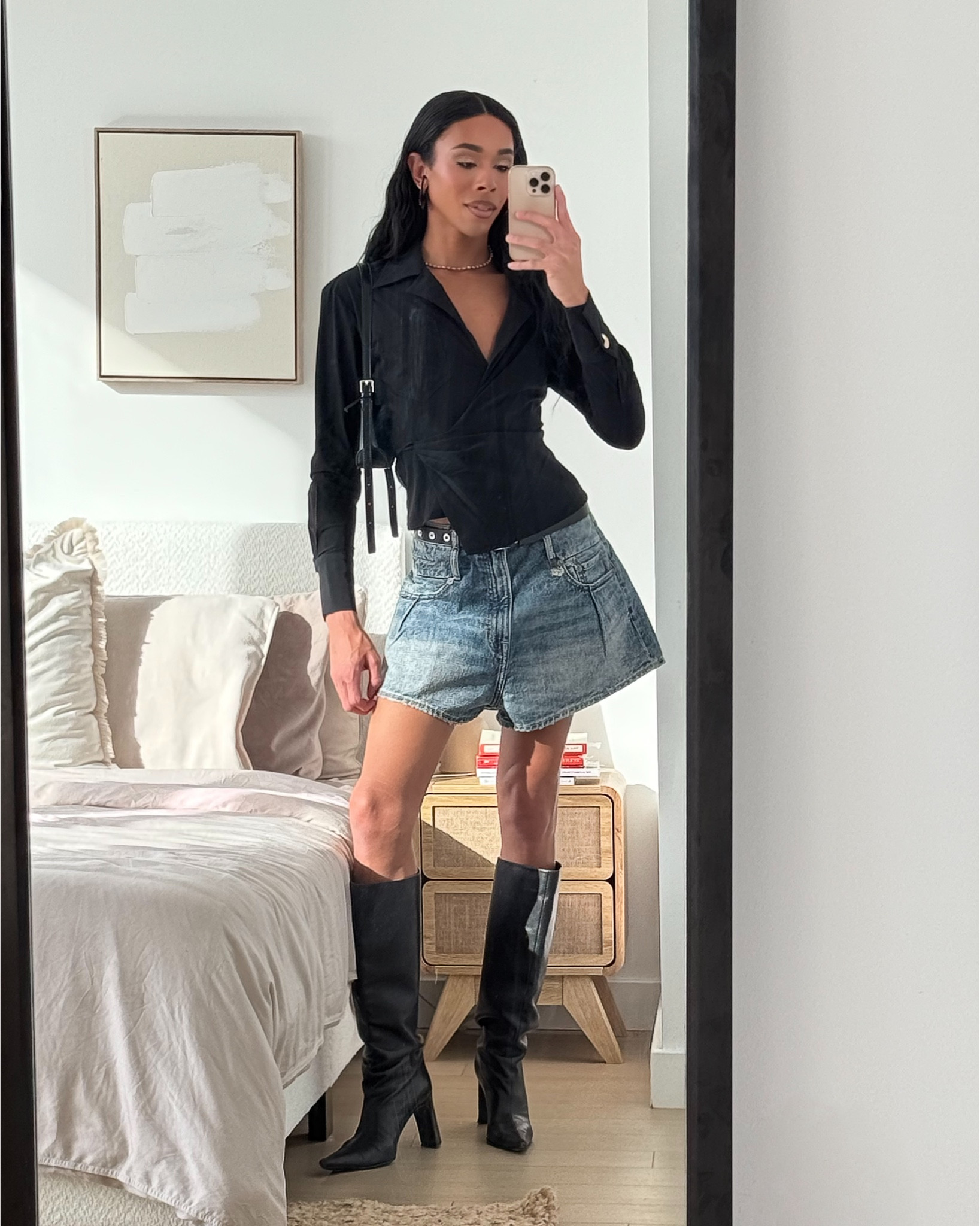 Because shorts with boots just hit different 🏙️🫶🏾

#LTKU #LTKSeasonal #LTKStyleTip